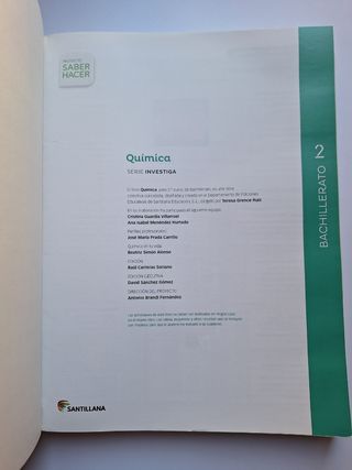 Química 2º Bachillerato