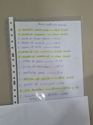 Neumáticos nuevos.