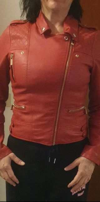 Giubbino in pelle sintetica