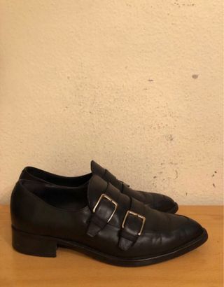 UTERQÜE  mocasines doble hebilla 39