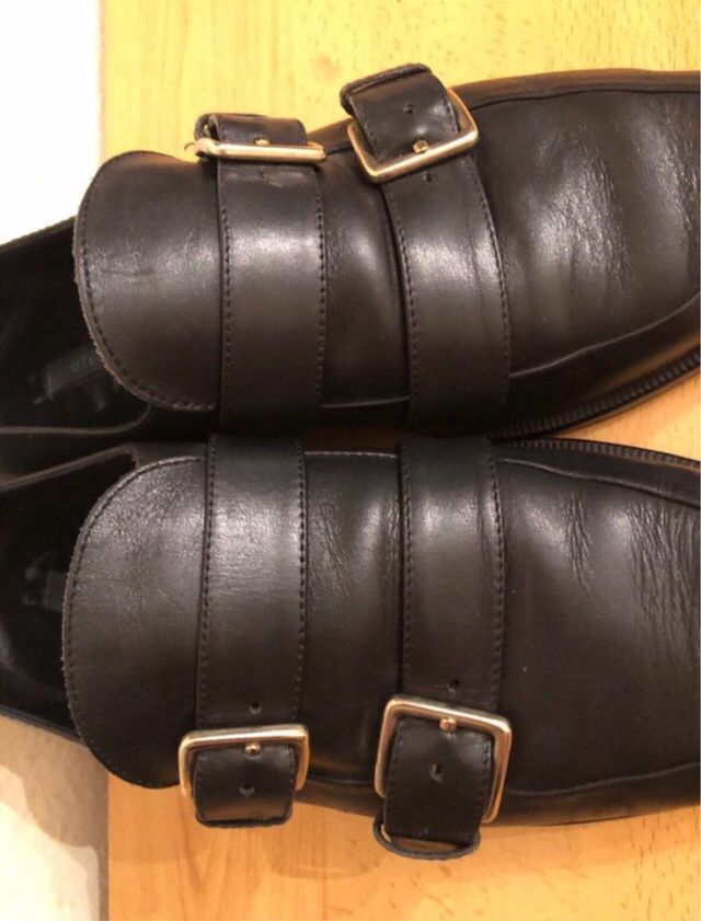 UTERQÜE mocasines doble hebilla 39