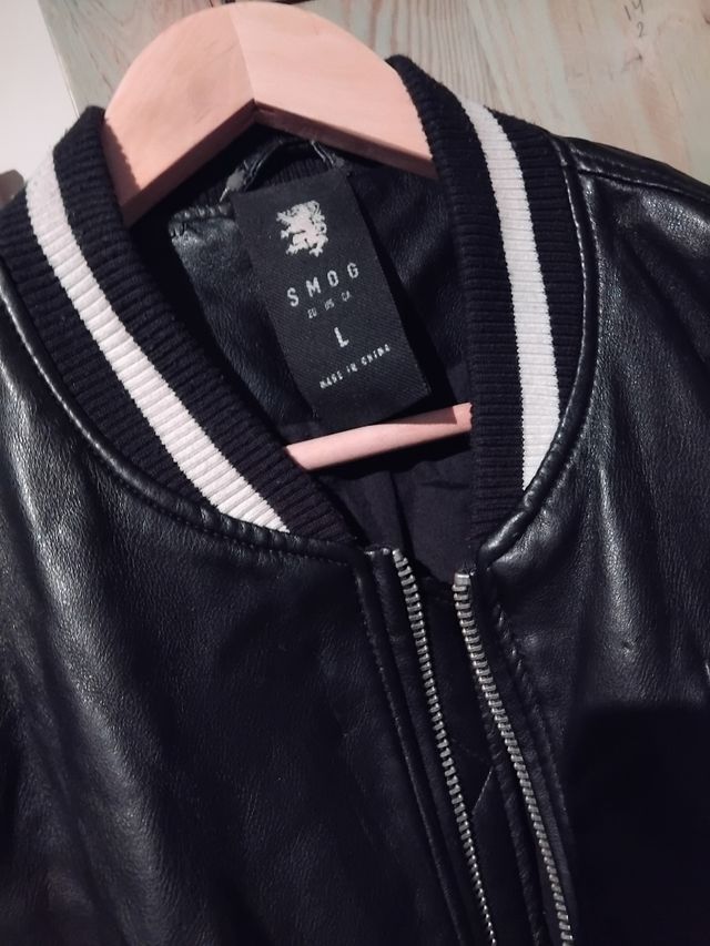 Cazadora polipiel hombre