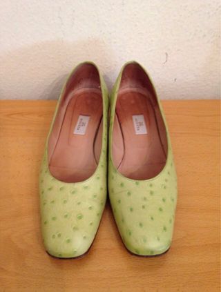 ACOSTA  Bailarinas/zapatos tacon verdes mujer 37.5