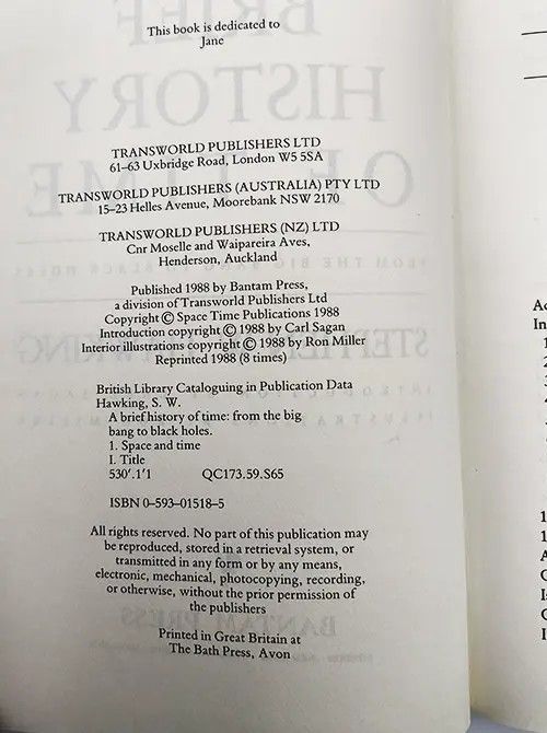 A Brief History of Time HAWKING Stephen