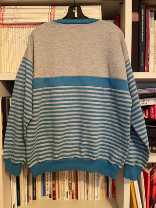 Adidas vintage 80s striped trefoil sweatshirt L db