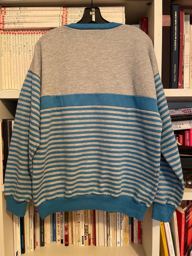 Adidas vintage 80s striped trefoil sweatshirt L db