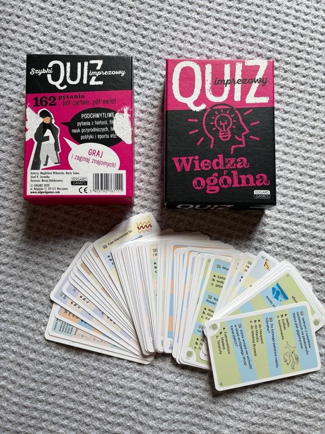 Quizz card game in polish