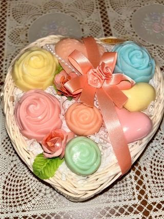 Cestino Vintage con saponette 
