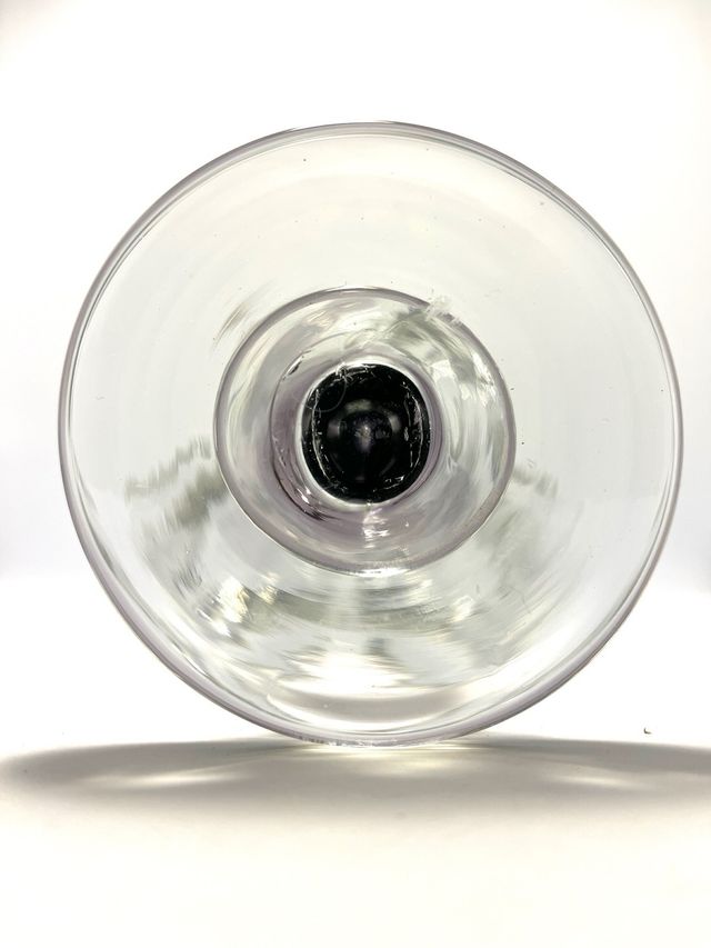 Jarrón vintage de cristal soplado