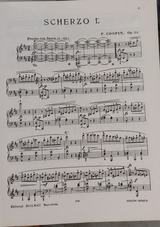 Libro de partituras de Copin