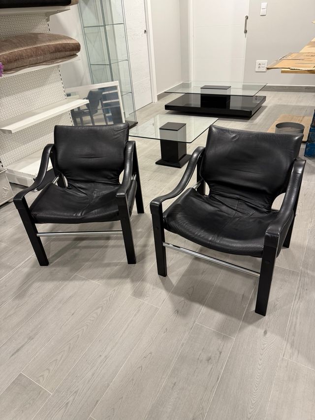 2 Sillones Piel tipo Maurice Burke Arkana