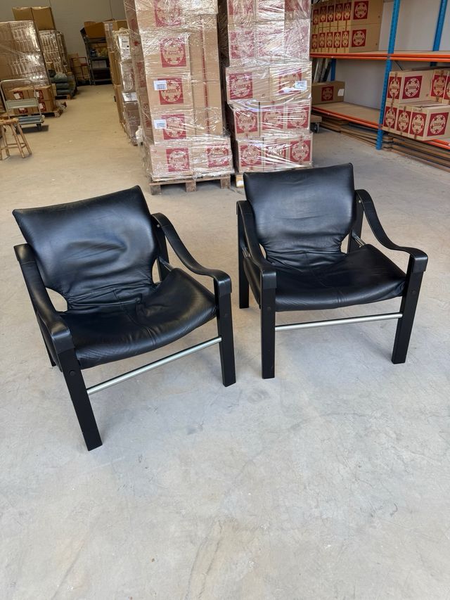 2 Sillones Piel tipo Maurice Burke Arkana
