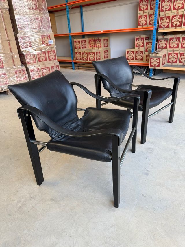 2 Sillones Piel tipo Maurice Burke Arkana