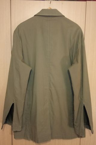 CHAQUETA LARGA COLOR VERDE OLIVA ZARA TALLA "XL"