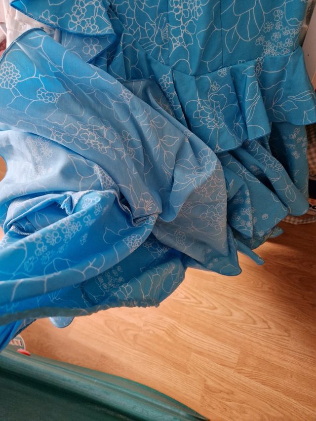 Traje flamenca top y falda larga t 36