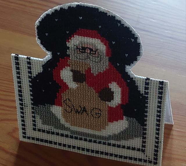 Tarjeta de Navidad. Punto de cruz.