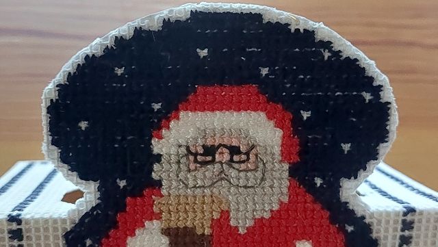 Tarjeta de Navidad. Punto de cruz.