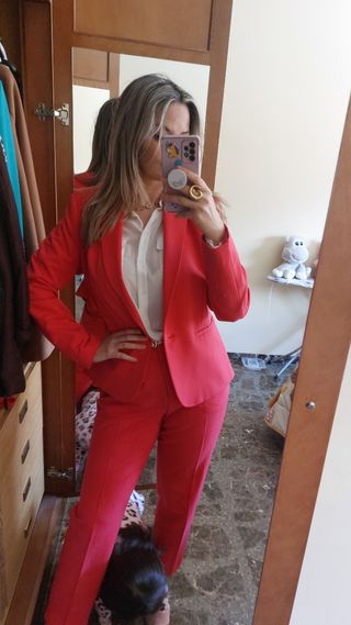 Americana y Pantalón Rosa Frambuesa 