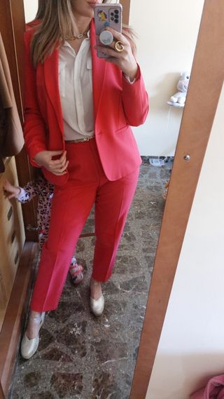 Americana y Pantalón Rosa Frambuesa 