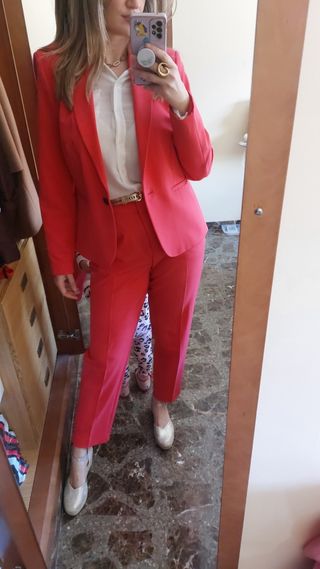 Americana y Pantalón Rosa Frambuesa 