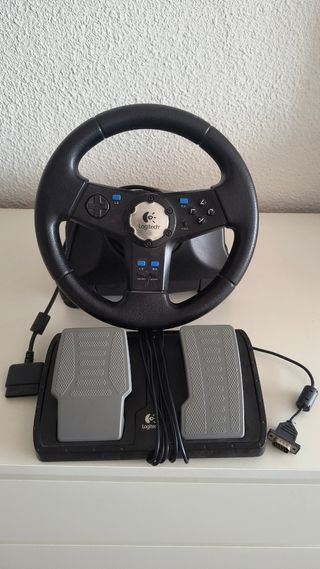 Volante con levas y pedales para PlayStation 2