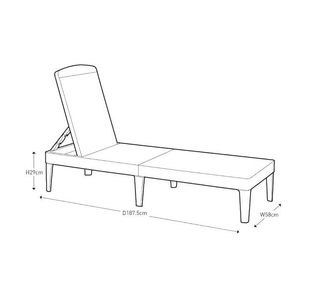 Tumbona para exterior en resina gris