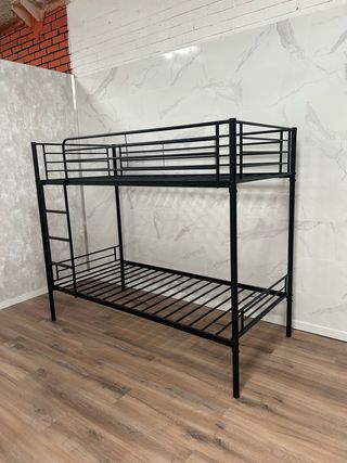 Litera Cama Doble 90x190 Negra ! Nueva
