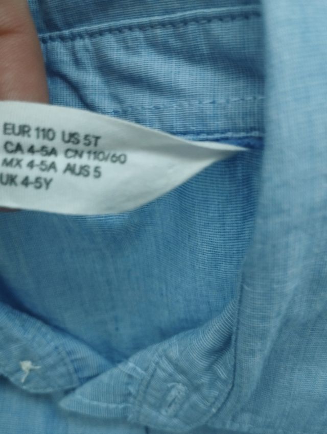 Camisa niño talla 110 4-5Y