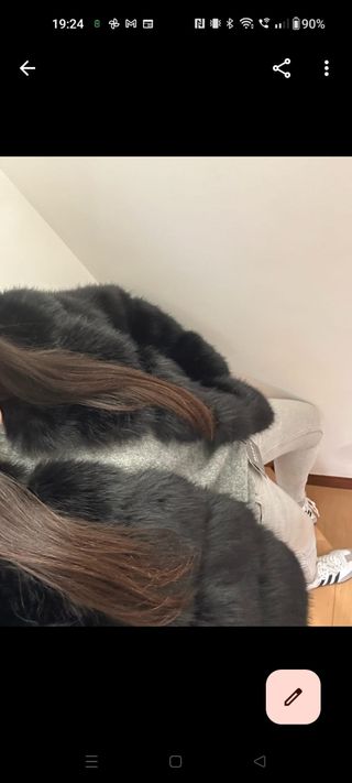 Chaquetón negro nuevo con etiquetas