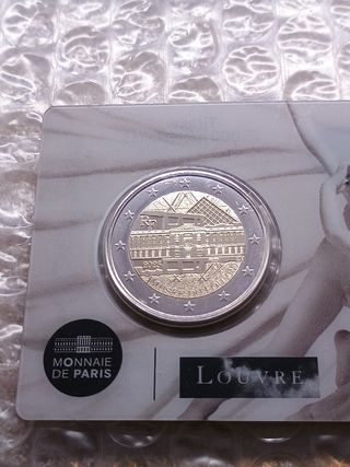 2euro Coincard Francia 2025. Louvre