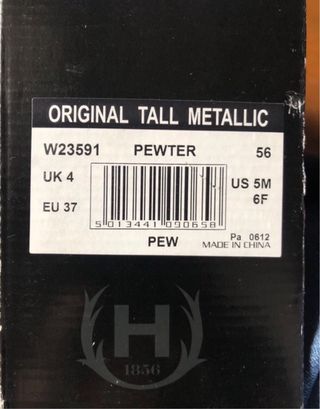Botas Hunter gris metalico 