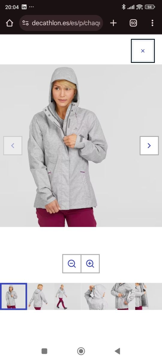 Quechua chaqueta impermeable mujer