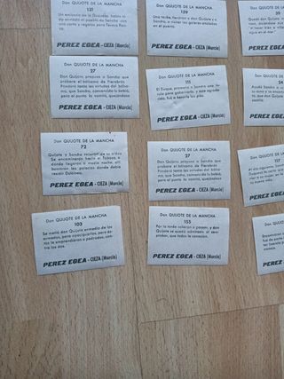 Cromos Don Quijote. Pérez Egea. Cieza Murcia