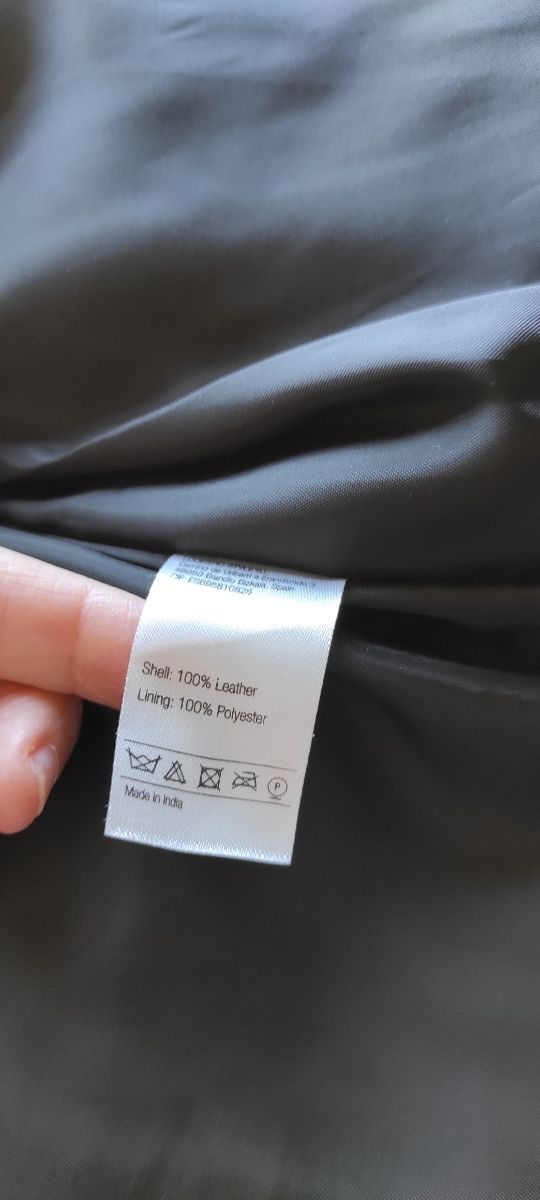 Biker negra piel talla S