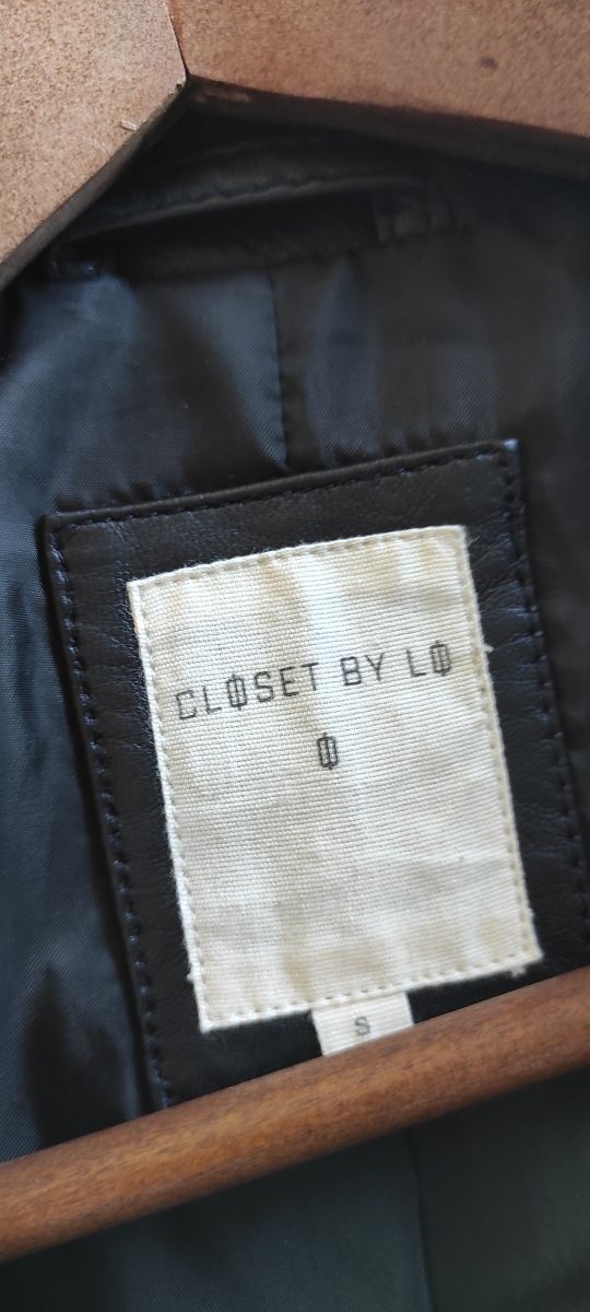 Biker negra piel talla S