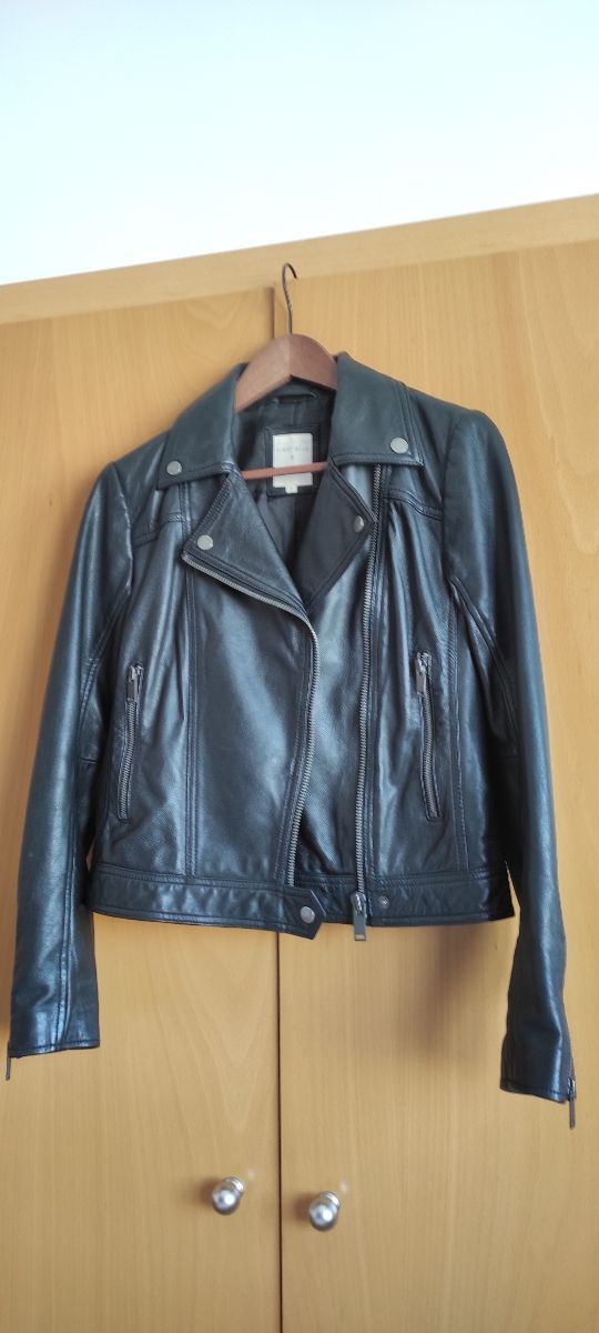 Biker negra piel talla S