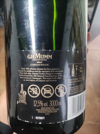 Botella 3 litros mumm