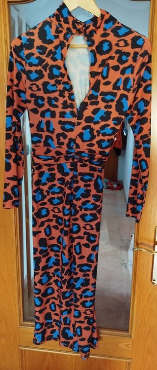 Vestido estampado animal print Sfera talla S