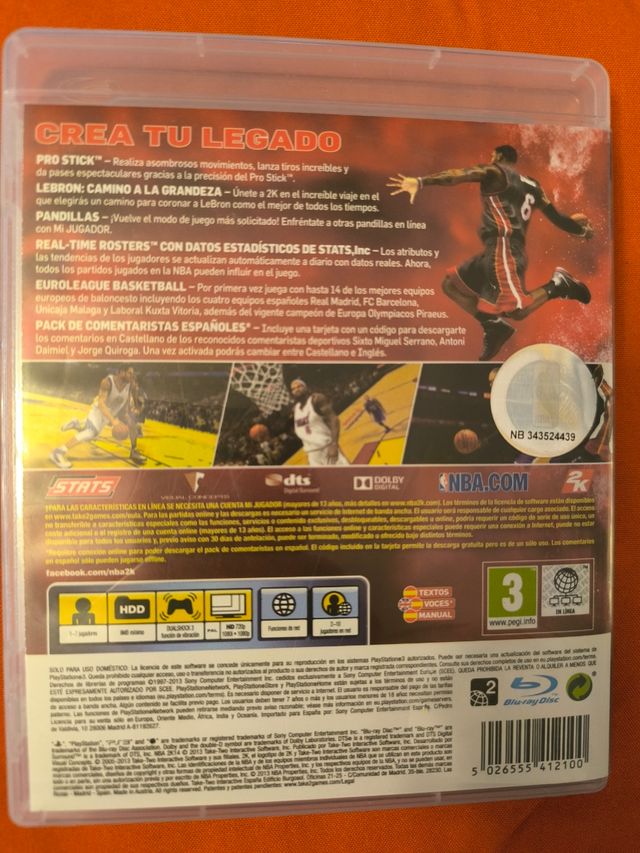 PS3 JUEGO NBA 2K14, BALONCESTO