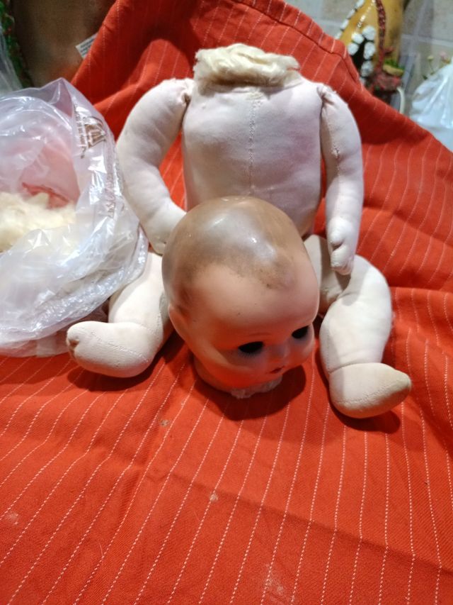 Muñeco antiguo ojos cristal 