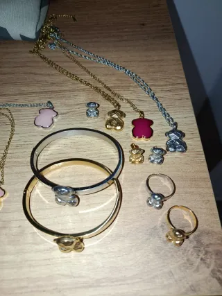Conjunto del osito pulsera y anillo