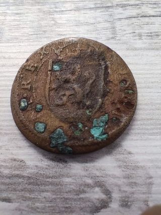 Moneda antigua de cobre 8 maravedíes