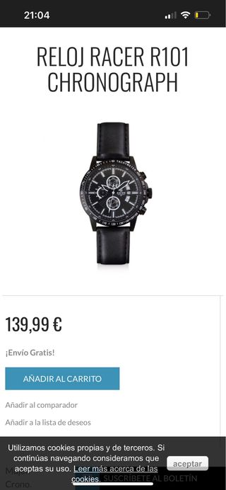 RELOJ RACER R101 CHRONOGRAPH 