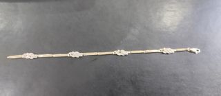 Pulsera de oro blanco 18kt y diamantes 