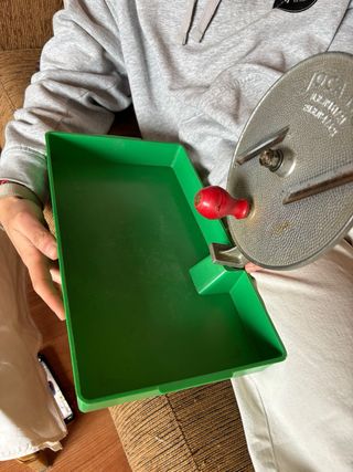 Maquina antiga de cortar vegetais