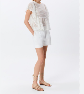 Top camiseta encaje con volantes talla M Sfera