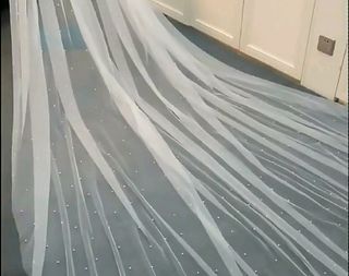 Capa de novia pedrería cristal 