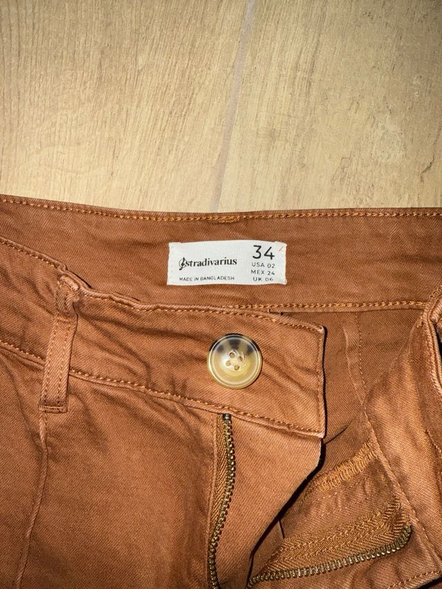 Jeans marrones wide leg