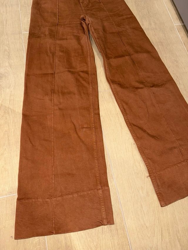 Jeans marrones wide leg