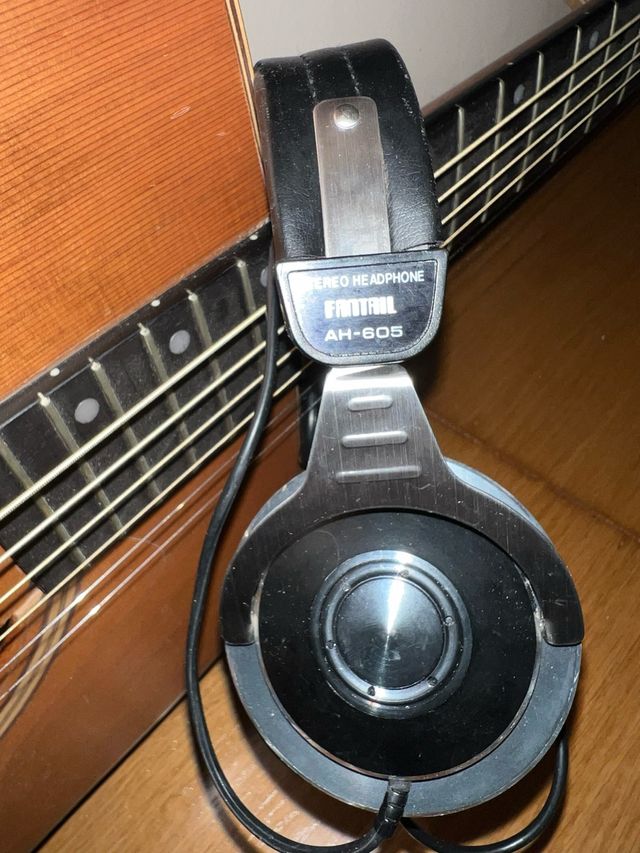 Vintage Cascos auriculares Stereo Headphone Fantail AH308 Made in Taiwan  Funcionando